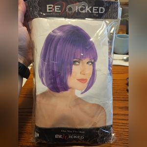 Purple Pageboy Wig for costume Halloween OS